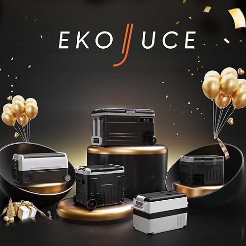 Miniatura 2 de EKOJUCE Refrigerador portátil para automóvil, refrigerador de 58 cuartos (55 L) 12 voltios, zonas grandes, 1224 V CC y 110-240 V CA, enfriador