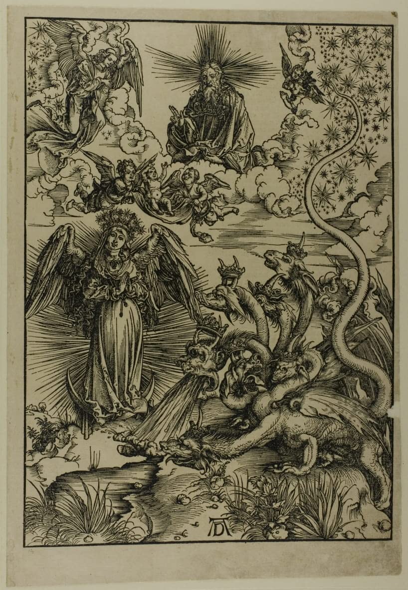 Tableau graffiti moderne de l'apocalypse par Albrecht Dürer impression 60x90