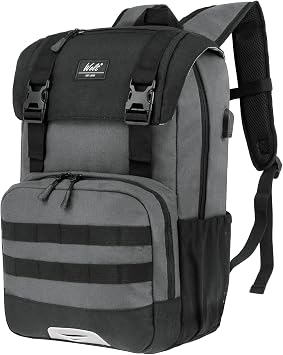 WOLT Laptop Backpack with USB Charging Port Fits Up to 17 Inch Laptop, College Backpack for Men Women, Computer Business Bookbag, Grey