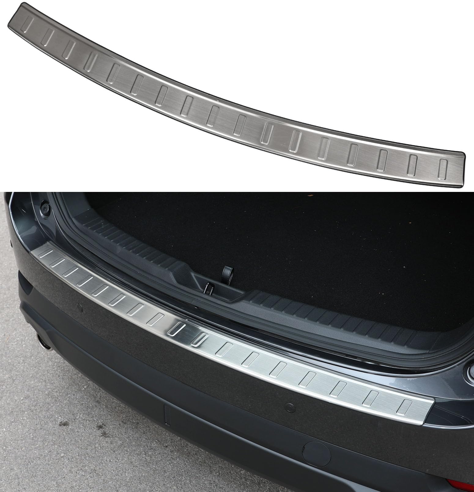 Rear Bumper Guards for 2017-2025 Mazda CX-5, 304 Stainless Steel Material Trunk Door Entry Protector for Mazda CX5 CX 5