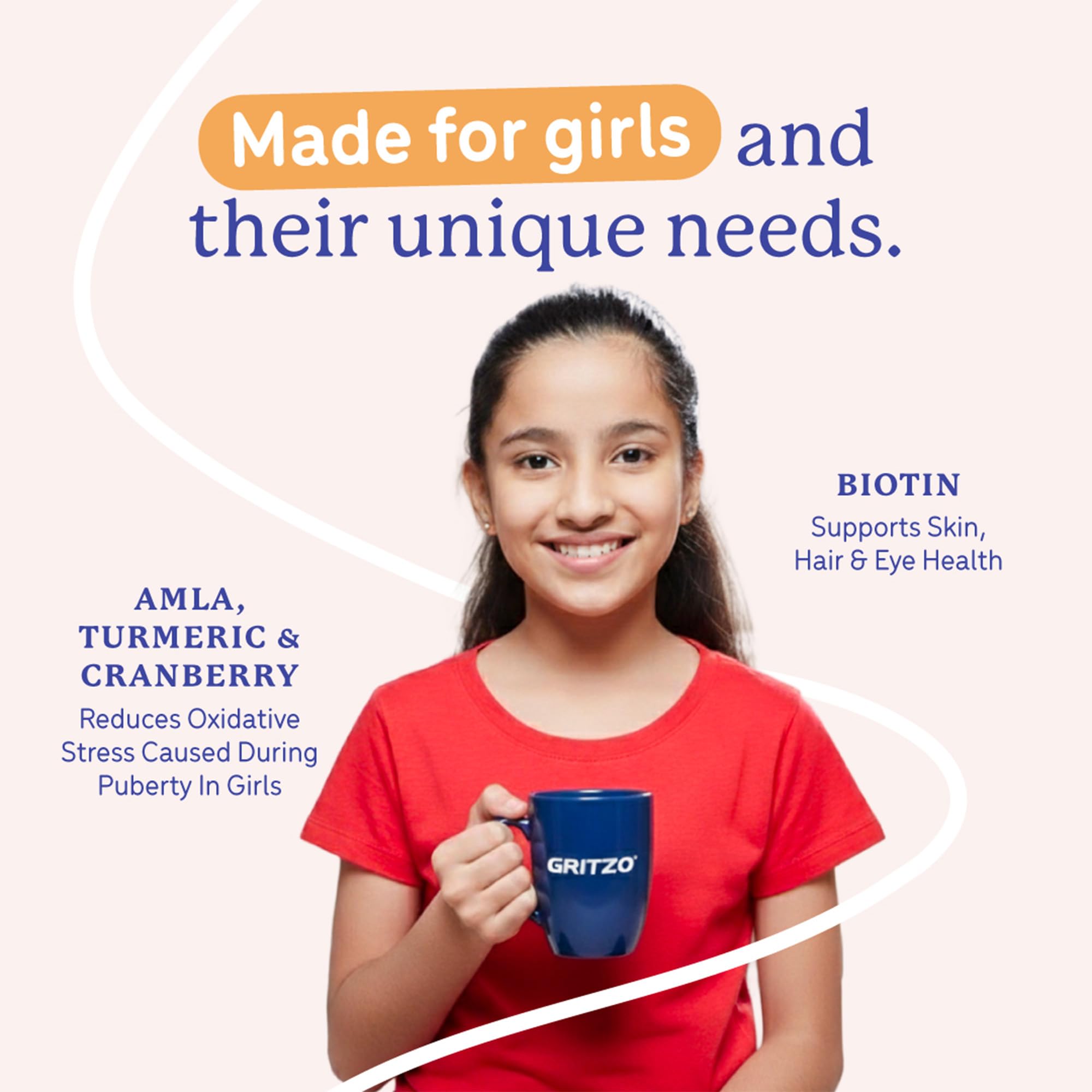 Gritzo SuperMilk Growth+ (10-12y Girl), 400g + Sipper — Amazon image 4