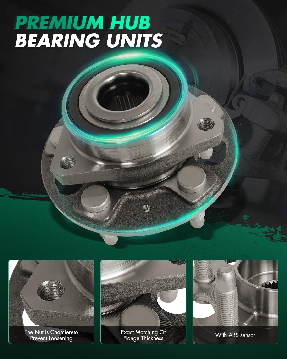 Amazon | SCITOO 513288 ホイールハブアセンブリ交換用フロントキット