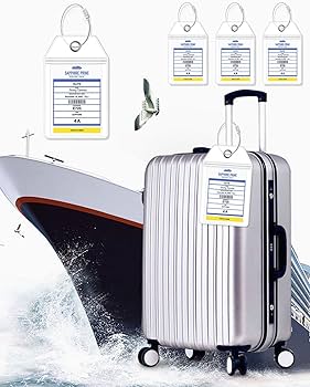 6 Etichette Valigia Per Crociera - In PVC Impermeabile, Trasparenti, Con Anello In Acciaio, Per Viaggi E Aereo