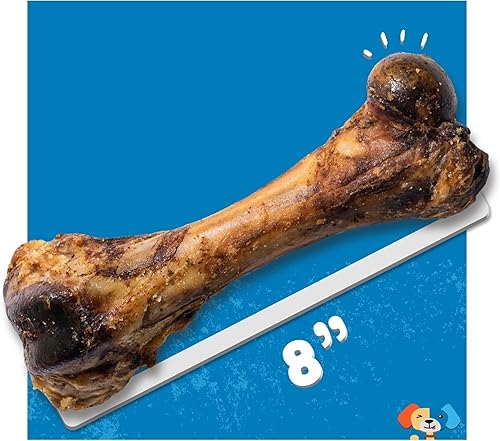 Miniatura 10 de Jack&Pup Huesos de fémur de cerdo para perros de larga duración  Huesos de perro de carne gourmet para masticadores agresivos (paquete de 4)