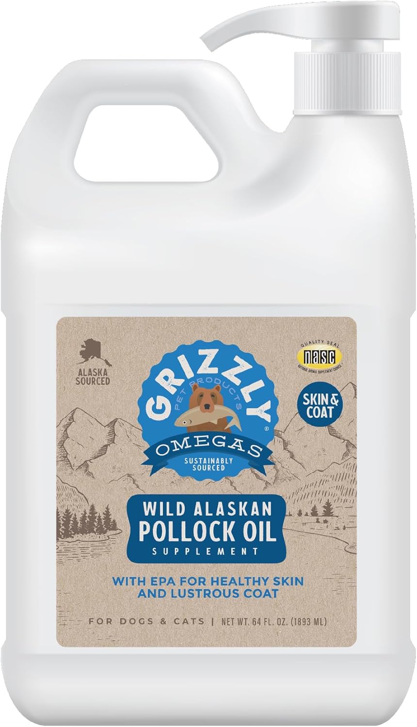 Grizzly Pollock Oil Supplement for Dogs, 64Ounce Amazon.ca Pet Supplies