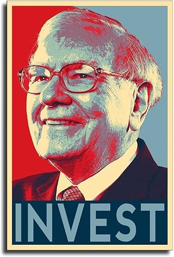 ZEEZFA Wall Street - Póster de magnate de negocios de Warren Buffett, pintura decorativa, lienzo para pared, para sala de estar, dormitorio, 16 x 24 disponible en Yaxa El Salvador