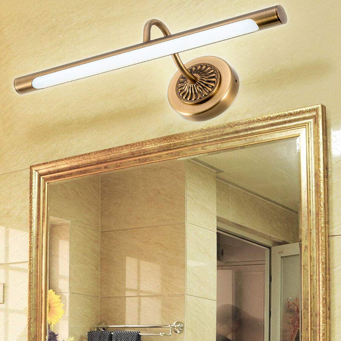 Lampe pour miroir LED vintage pour illuminer votre routine maquillage dans la salle de bain