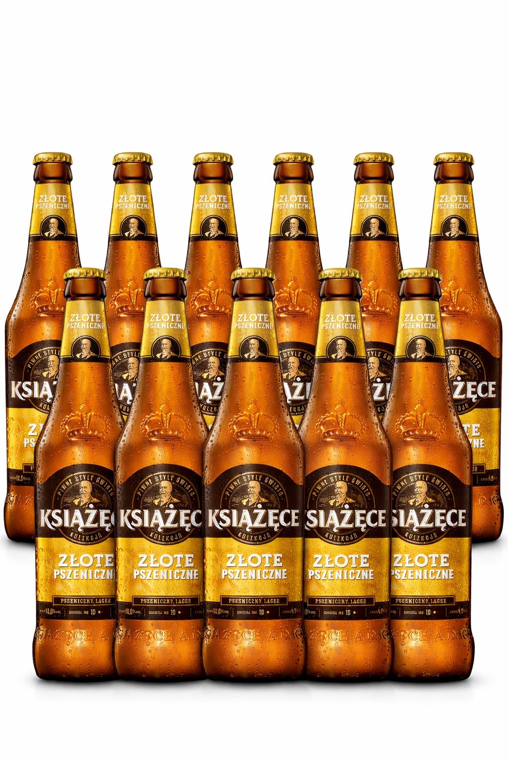 Książęce Weizen Bier 12 x 0,5l – 4,9% Vol. – Polnisches Weizenbier – Hefeweizen naturtrüb – Weizengenuss aus Polen – 12er Flaschen Set