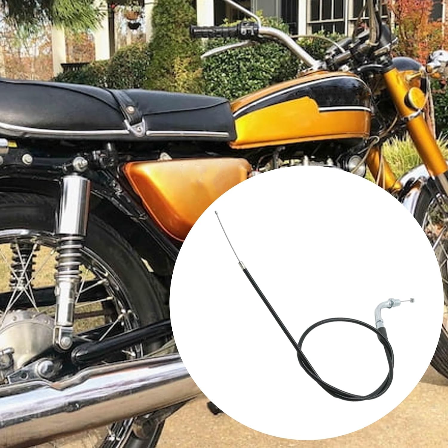 SYOWADA 34 Inch Throttle Cable, Universal Throttle Cable Replacement for Honda CA175 CB77 CB92 CL70 CM70 CR60 ATV Dirt Pit Bike