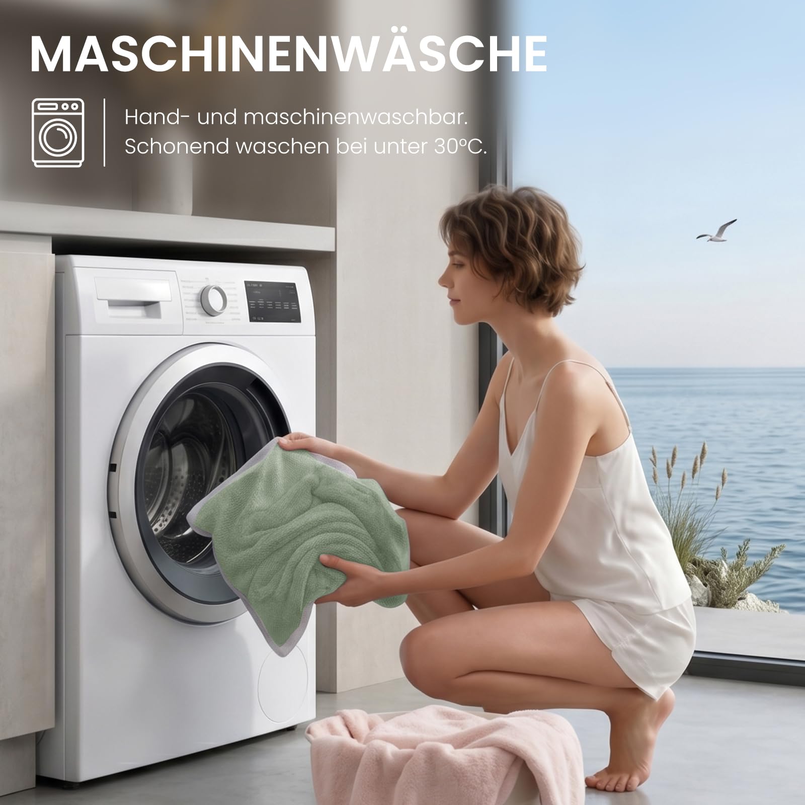 L'AGRATY Kühldecke (230x270 cm) – Schweißabsorbierend, Wärmeregulierend für Erwachsene an warmen Nächten, Q-Max 0.5 für Hitzköpfe, ultraleichte Kühldecke,grün