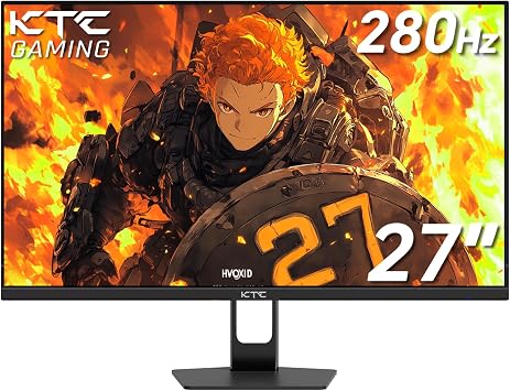 KTC 27 Inch 280Hz Gaming Monitor, 1080P FHD PC Monitor Gamer 240 Hz,1ms GTG, Fast VA,126% sRGB, Adaptive Sync, 4000:1 Contrast Ratio, 350nits, HDR Support, DisplayPort 1.4/HDMI 2.0 VESA, H27E22P