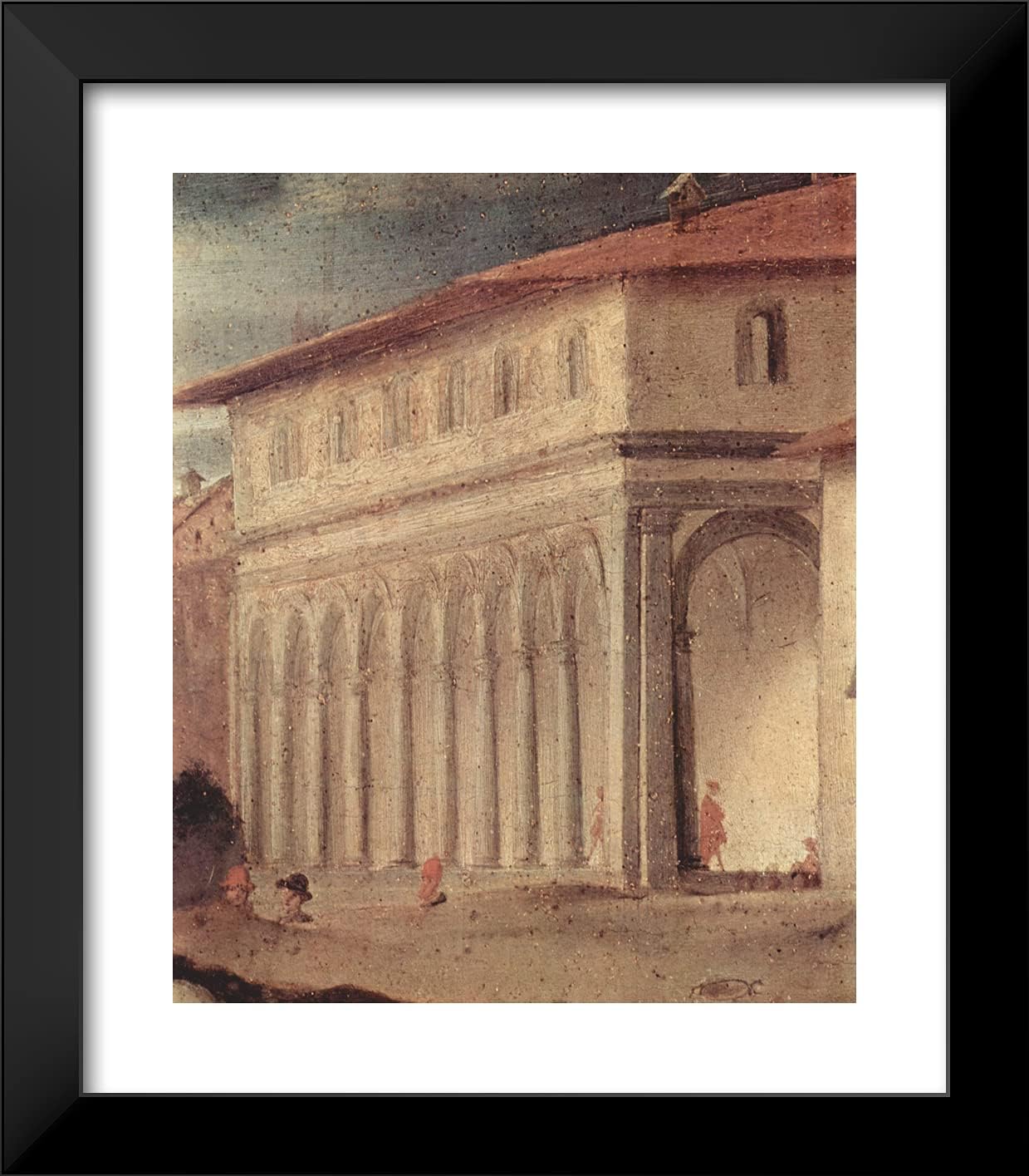 ArtDirect Pontormo, Jacopo 20x23 Black Modern Framed Art Print Titled: Detail IV