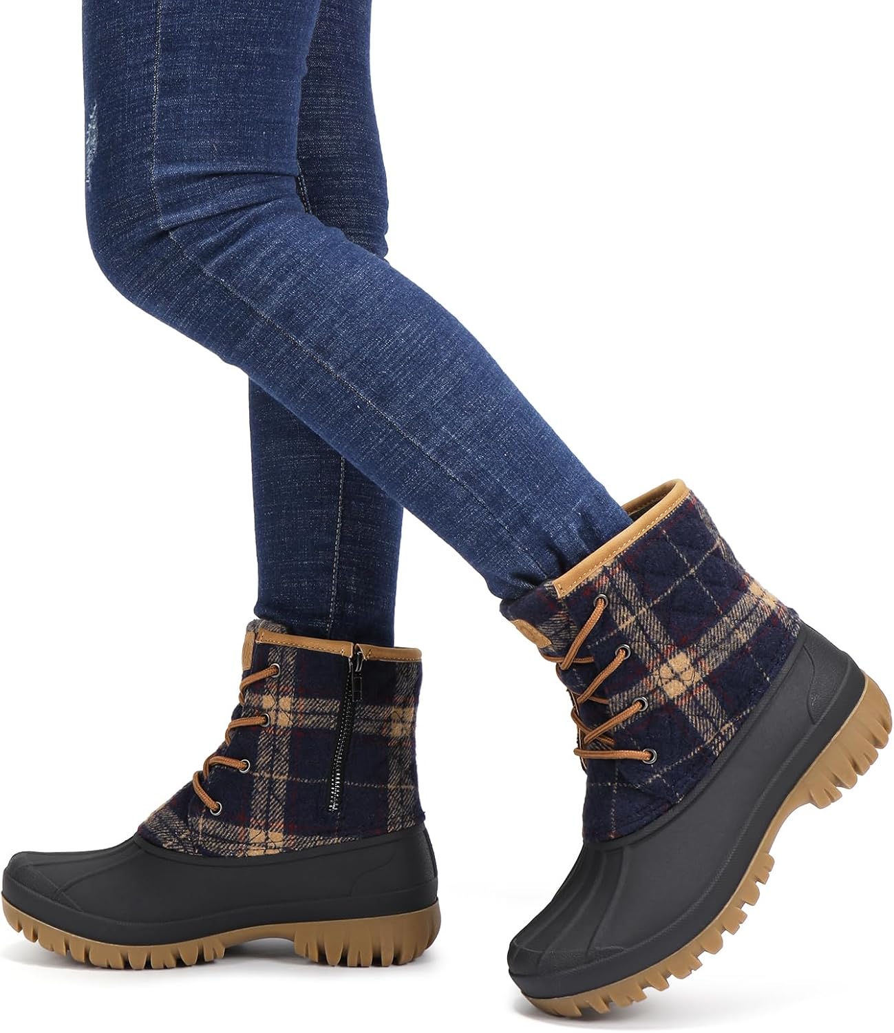 STQ Duck Boots for Women Waterproof Winter Boots Quilted Snow Boots - Image 9
