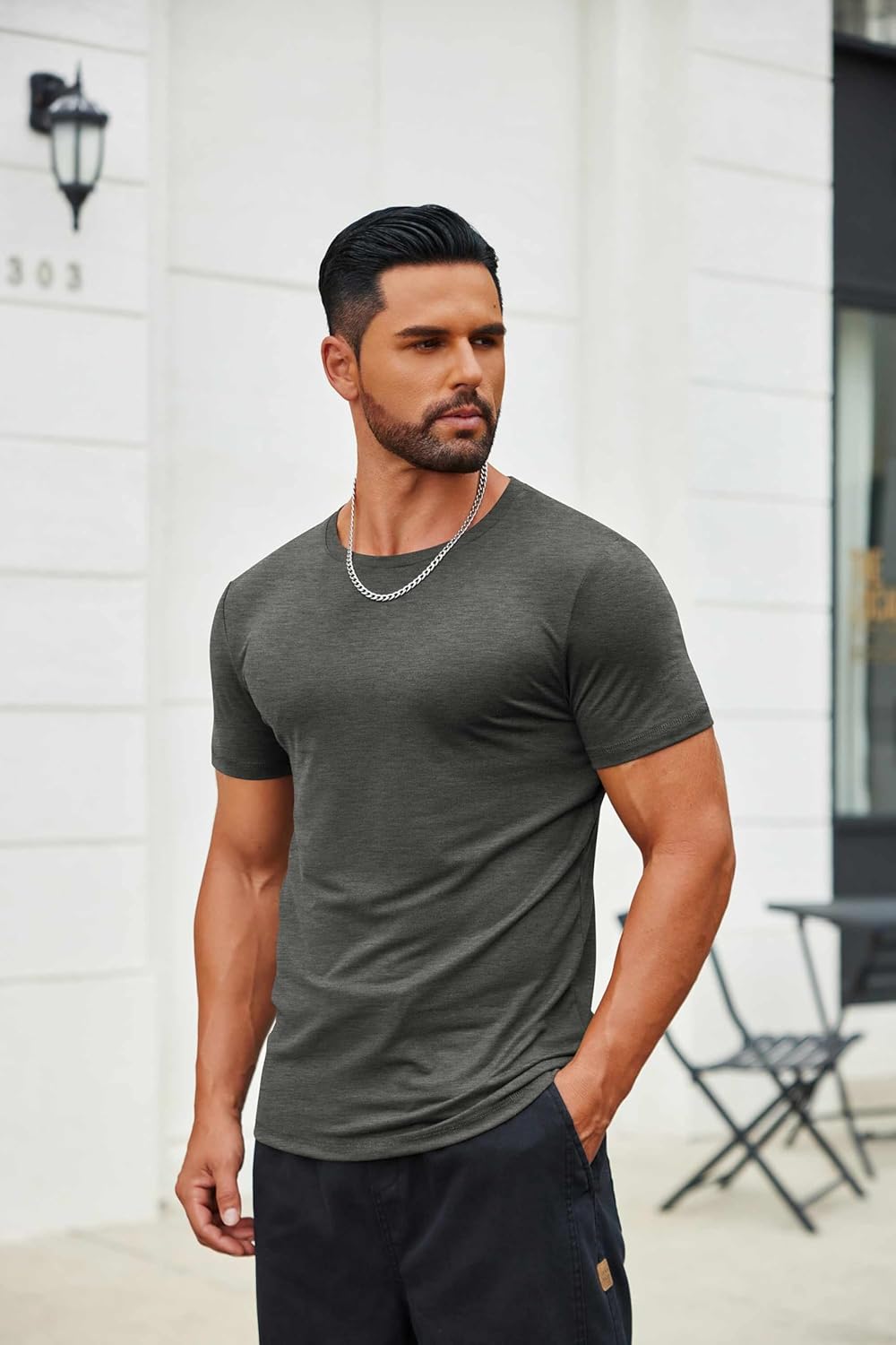 COOFANDY Men's T Shirt Short Sleeve Crew Neck T-Shirts Casual Summer Classic Basic Tees - Image 2