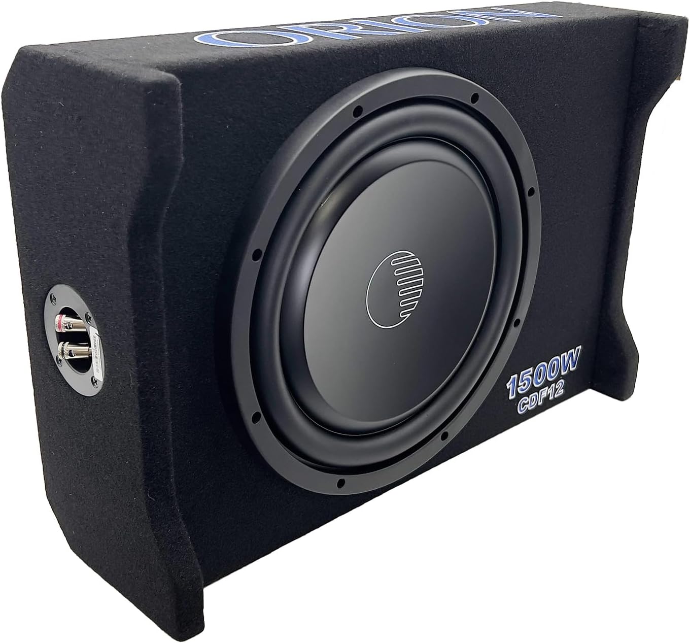 ORION Cobalt CDF12 12” Passive Down-Firing Subwoofer Enclosure – 500W RMS/2000W Max, Slim Sealed Sub Box for Cars & Trucks, Low-Profile Air-Tight Bass Thin Enclosure, Shallow Mount