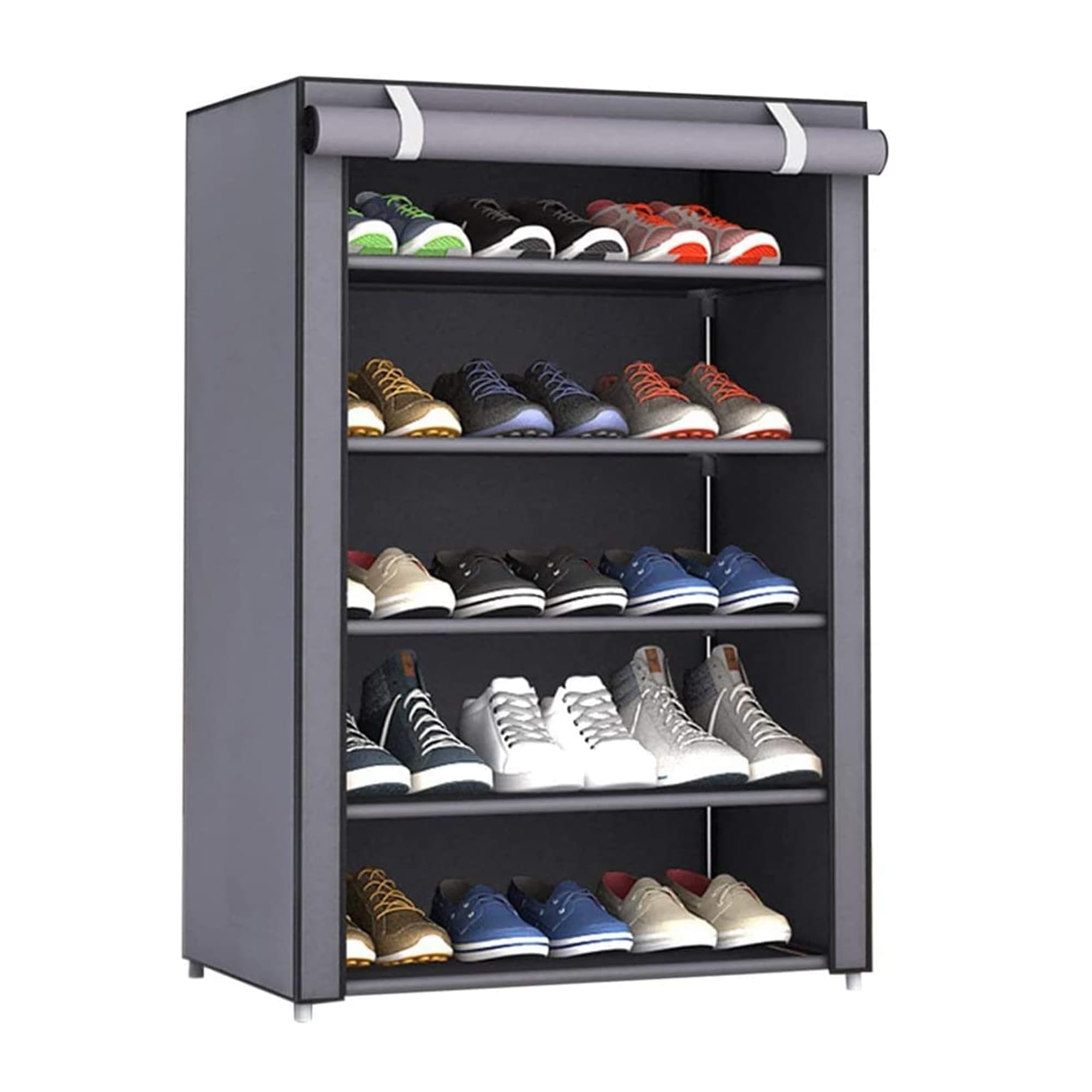 Sulfar 5-Layer Stylish Shoe Organizer | Shoe Rack for Entryway & Hallway Storage Furniture | 5 Open Shelves for Easy Shoe Organization | Durable & Space Saving Design | 1 Pc