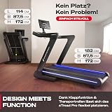 Sportstech Tapis de Course Professionnel pour Maison, 20 km/h, APP | Grande Surface de Course, Inclinaison 16%, jusqu'à 150 kg | LED & 360° Tabletholder | avec 1 an d'App STL Incluse - 8