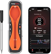 ThermoPro TempSpike 500 ft Wireless Meat Thermometer Digital, Bluetooth Meat Thermometer Wrieless for Beef Lamb Chicken Turkey, Smoker Acccessories for Rotisserie Sous Vide BBQ Oven Air Fryer