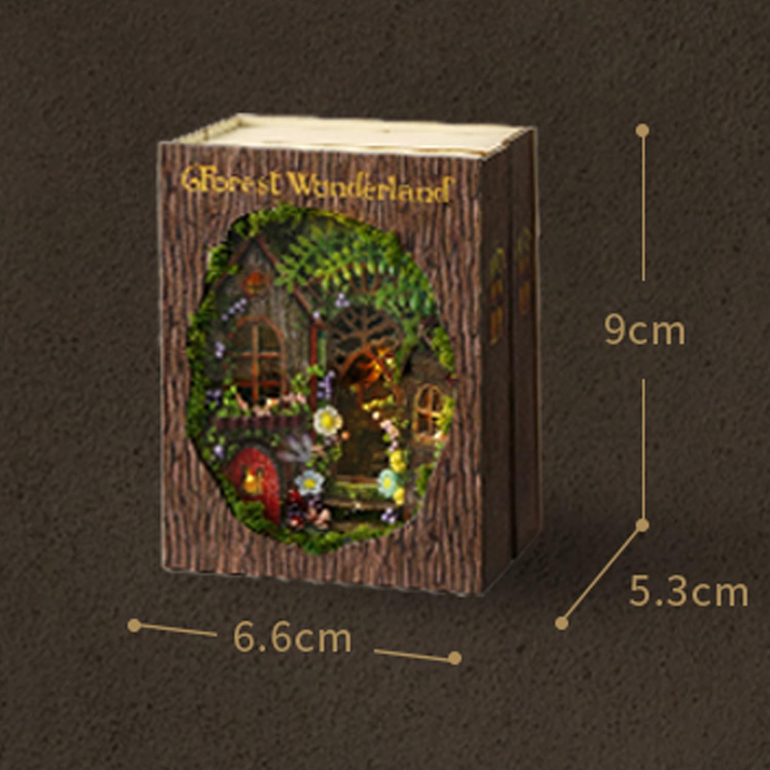 MAGQOO DIY Miniature Dollhouse Kit with Furniture 1:100 Scale Creative Room Mini Wooden Doll House Accessories DIY Miniature House Kit (Forest Wonderland)