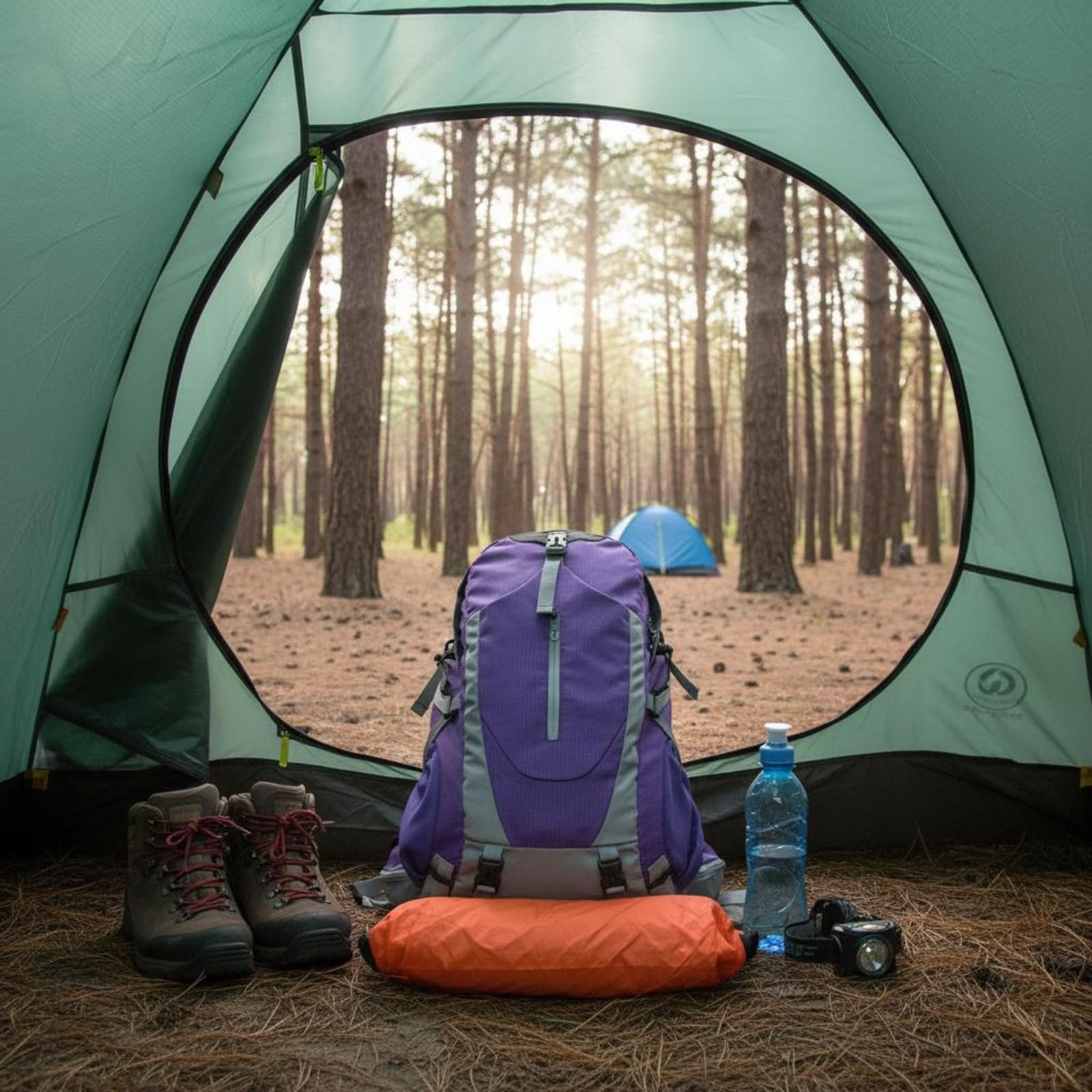 Zaino Trekking Zaino Escursionismo Zaino da Viaggio Zaino Outdoor Zaino Giornaliero in Nylon E Poliestere con Spallacci Imbottiti E Pannello, Grigio, Grigio Scuro