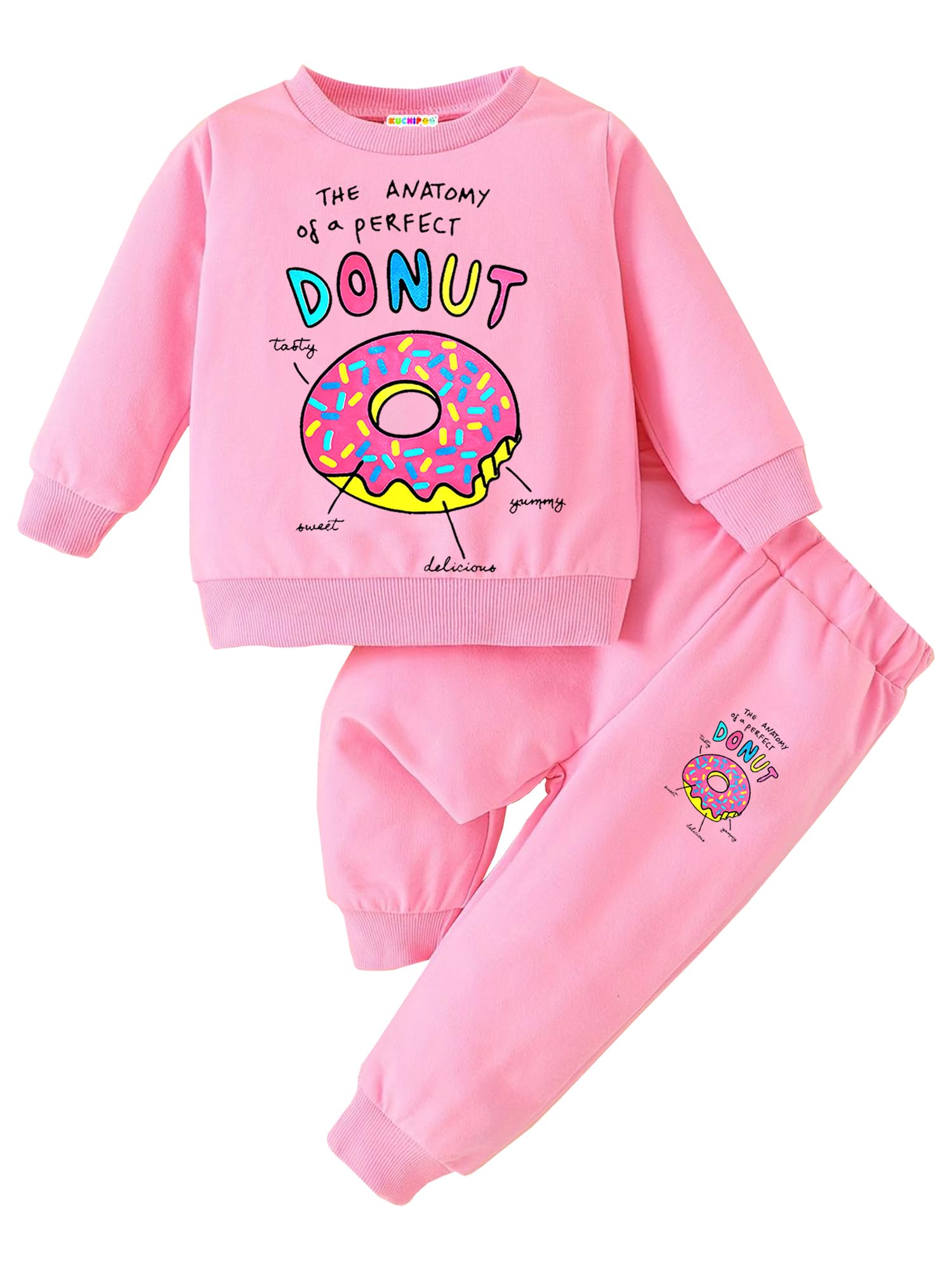 Kuchipoo Girls Winterwear Sweatshirt and Trackpant Set-image-6