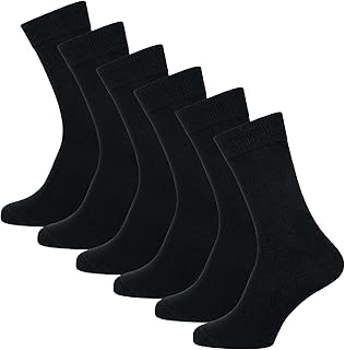 Nur Der Pack of 6 Cotton Business Socks Classic with Comfort Waistband Men