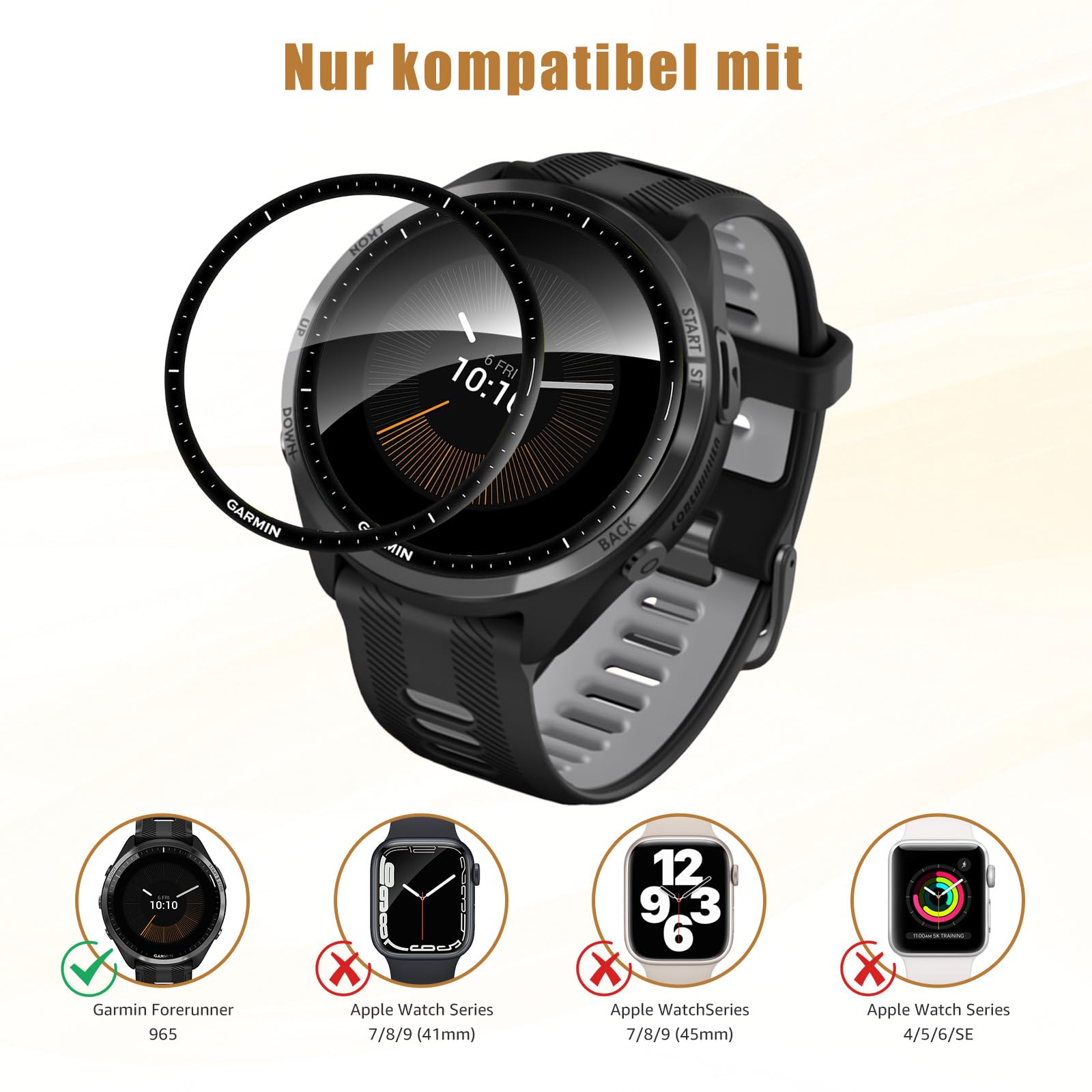 Yaekea 6 Pellicole TPU Auto-Guarienti Per Garmin Forerunner 965 – HD, Flessibili, Anti-Graffio E Senza Bolle
