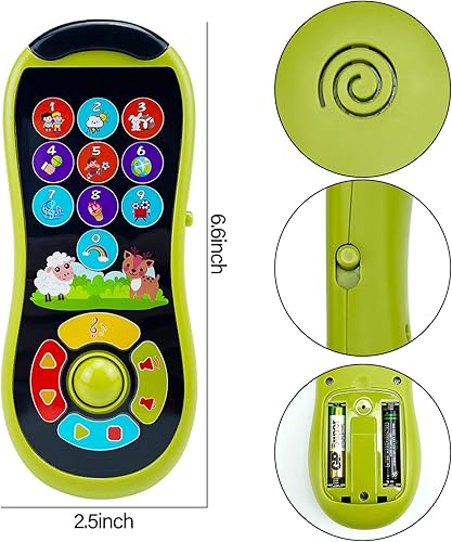 Miniatura 4 de Ynanimery Teléfono de juguete teléfono celular para niños y niñas teléfono de juguete para bebés con música y luces sonidos regalos de teléfono de