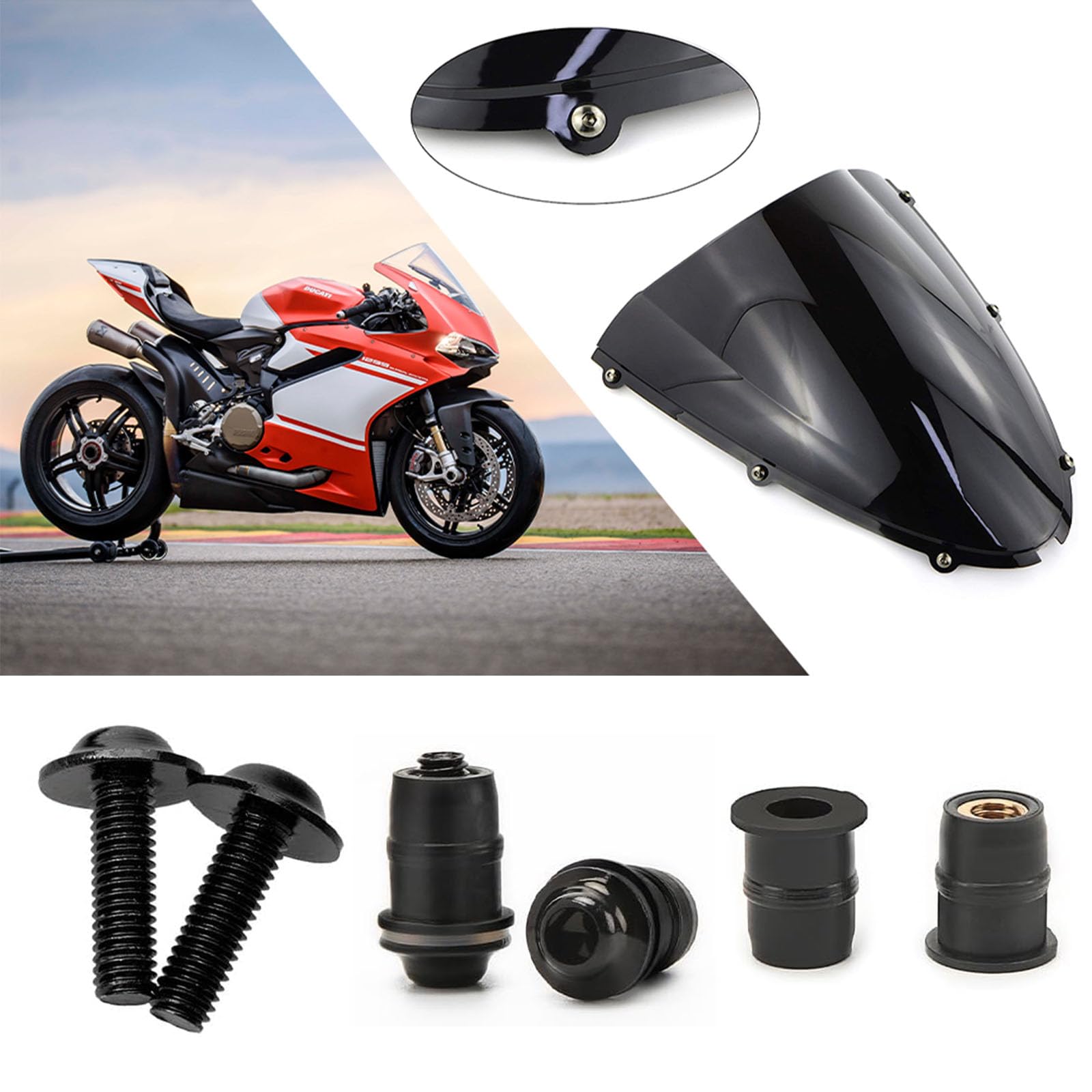 198 Pièces - Ensemble Vis De Carénage De Pare-brise M5 M6 Boulons Kit