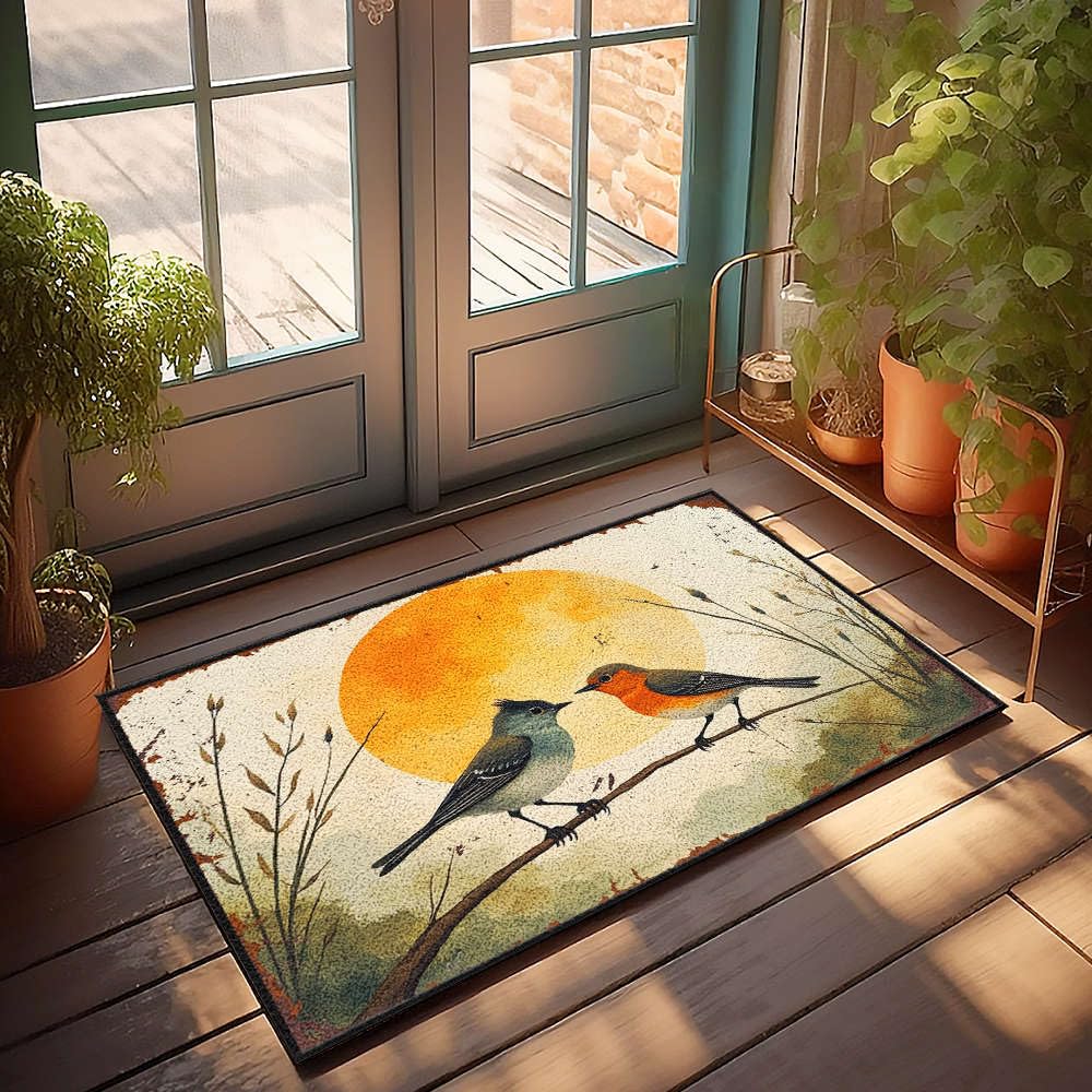 Tapis de bain de ferme oiseaux 50x80 cm pour paillasson d'entrée décoratif