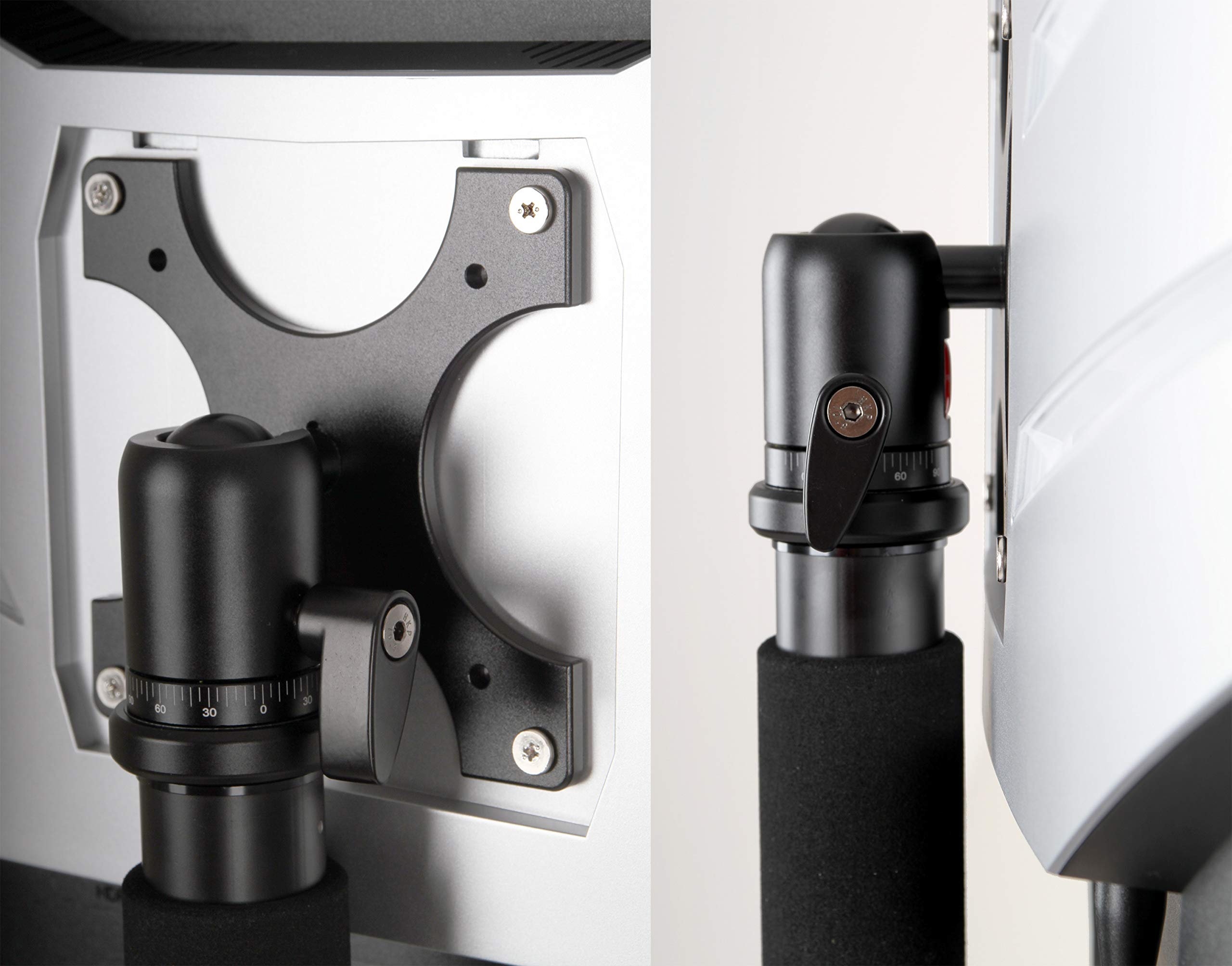 VESA-Adapter 75/100 mit Panorama-Stativkopf Pro V2, 3/8" Anschluß Plus Adapter zu 1/4", für Stative und Bodenständer