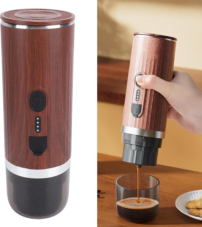 Cafetera Portátil Recargable con Batería 7500mAh y 20 Bar para Café Molido y Cápsulas miniatura 5