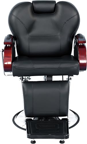 Lovpear Sillas de peluquero de alta resistencia silla de champú reclinable hidráulica multiusos con reposabrazos de madera y resistente para