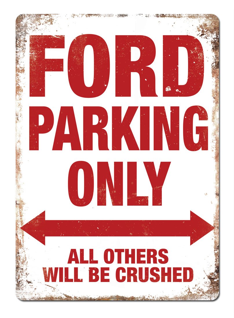 Cirrus Ford Parking Metal Wall Sign Plaque Wall Art Inspirational
