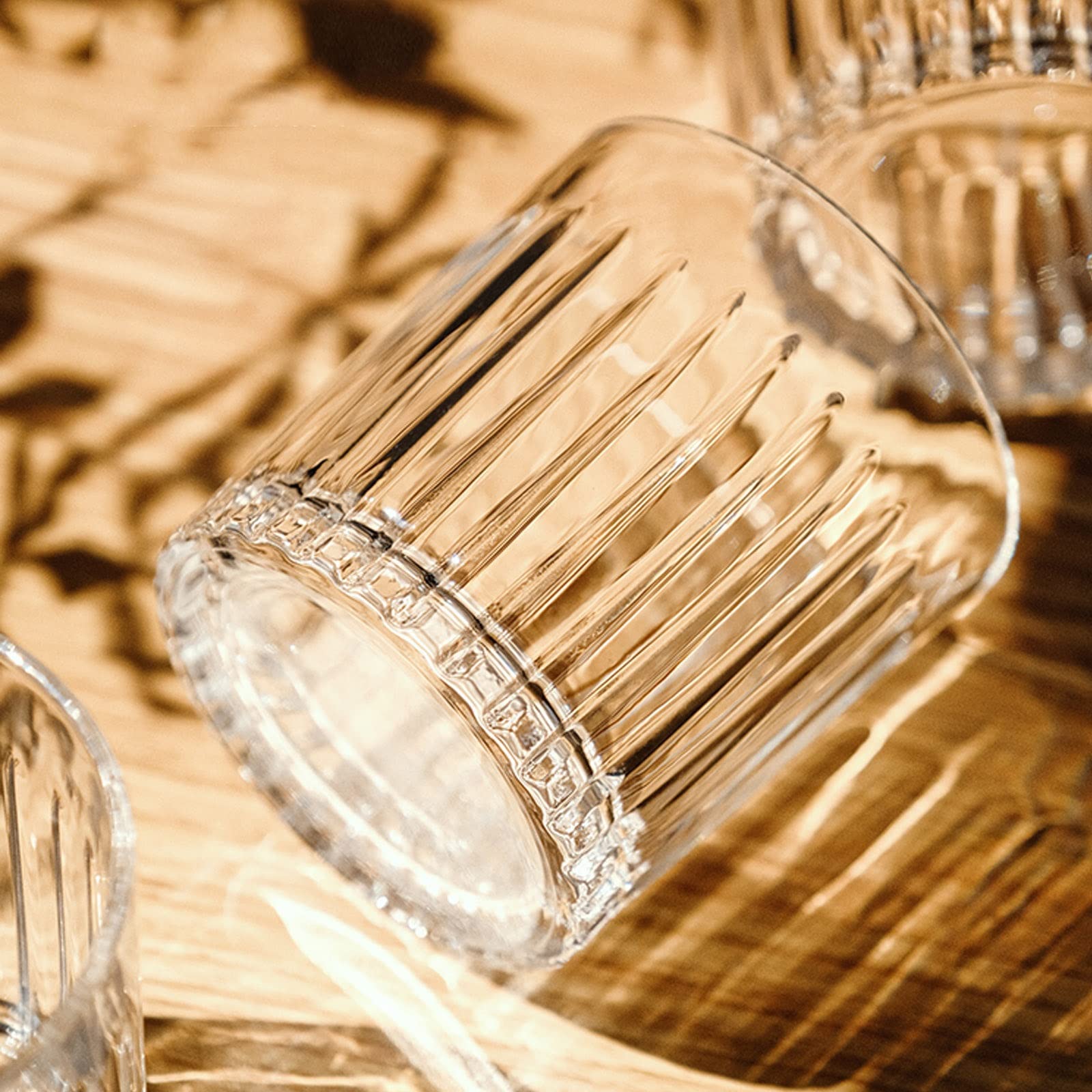 Kryształowe szklanki do whisky, szkło barowe, przezroczyste szklanki do wody, do whisky lub koktajli, kryształowe szklanki do wina, idealne na dom, restauracje i imprezy, 6 sztuk szklaneczek do soku i