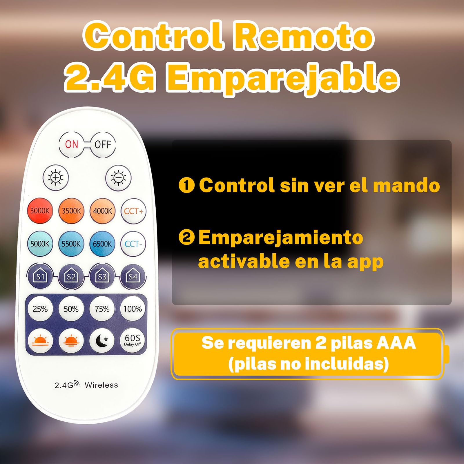 Tira LED COB Blanca 20M Gliztech Compatible con Alexa, 3000K-6500K con Control Remoto y App