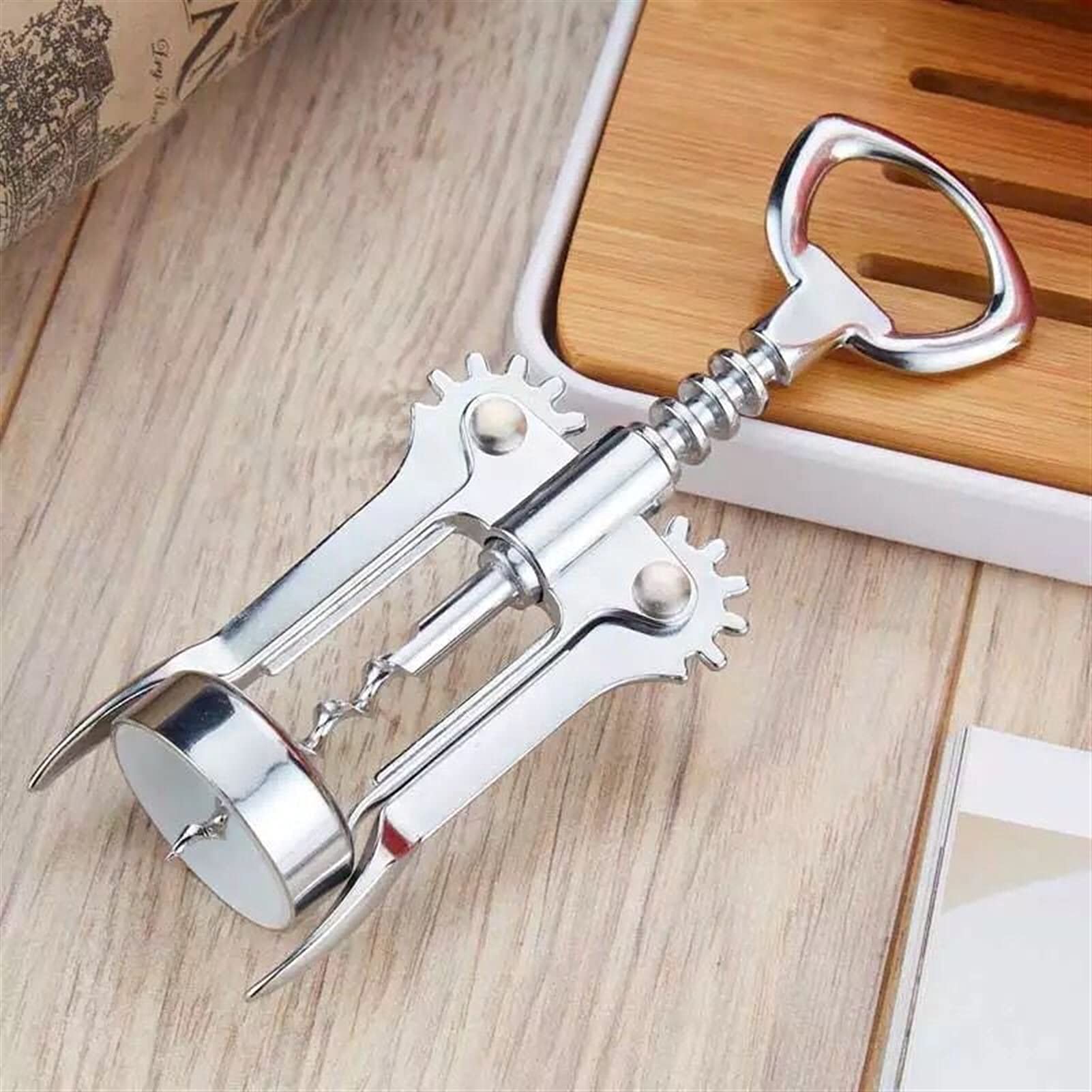 MRKU Sacacorchos eléctrico con ala para Vino, aleación de Zinc, diseño ergonómico Premium, versión Mejorada.