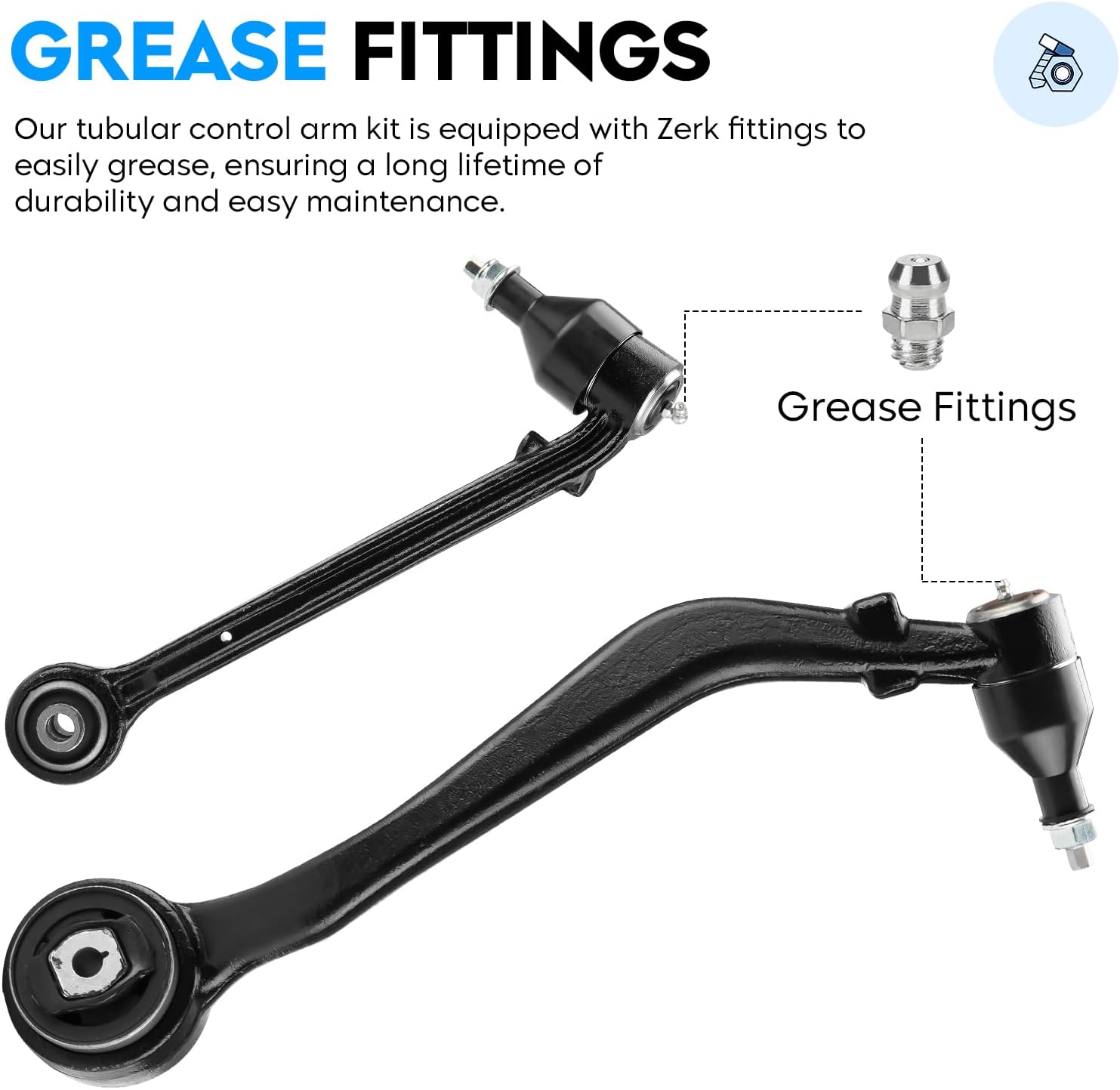 Front Lower Control Arm w/Ball Joint for Chevy Camaro 3.6L 6.2L 2010-2011, 6.2L V8 2012, 3.6L V6 2013-2015, Forward & Rearward, Sway Bar End Link, 10 Pcs Suspension Kit K621479 K621478 K621481