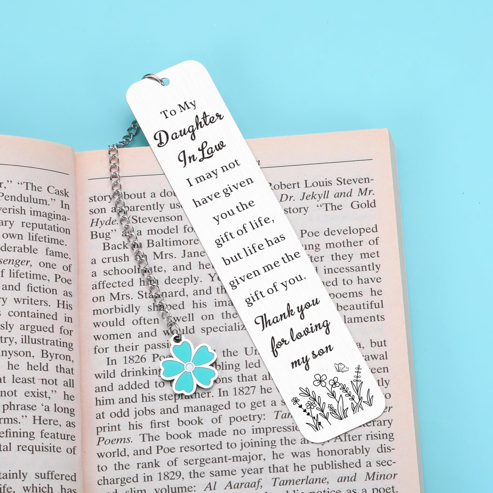 Future Daughter in Law Gifts from Mother in Law Daughter in Law Mothers Day Birthday Gifts for Daughter-in-Law Anniversary Wedding Gift for Bride from Mother-in-Law Bookmark for Book Lover Christmas
