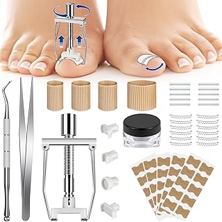 Ingrown Toenail Treatment Kit, Professional Ingrown Toenail Removal Kit with Ingrown Toenail Corrector,50pcs nail Corrector Patches,12 Podiatry Toenail Braces,10 Ingrown Toenail Corrector Strips