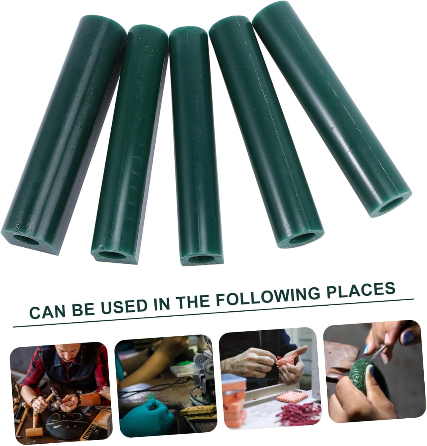 Angoily 5pcs DIY Wax Ring Tube Jewelry Ring Making Kit Jewelry Wax Tube for Beginners