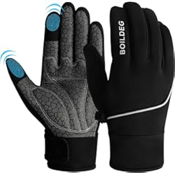 Guantes Ciclismo Hombre,Guantes Moto Invierno Térmicos y Antideslizantes Guantes para Ciclismo/Correr/Esquiar Escalar Hombres y Mujeres