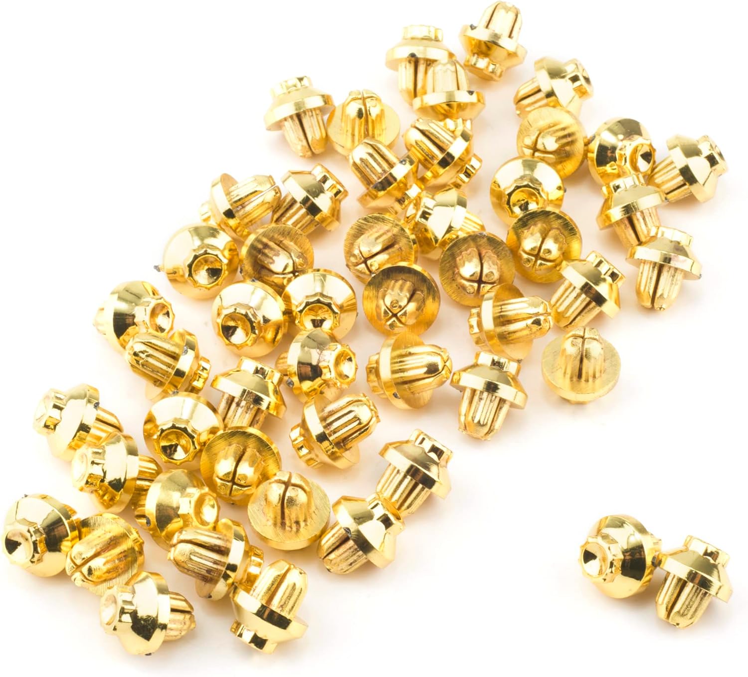 RTrhinoTuning 100pcs 8mm/0.31in Wheel Spike Nuts Lip Rivets Nuts Wheel Accessories Parts Gold ABS Plastic Wheel Rim Rivets for 8mm/0.31" Hole