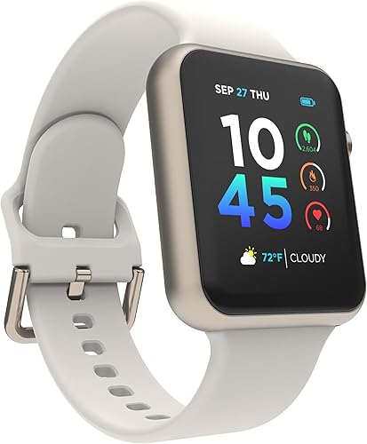 iTouch Air 4 Smartwatch - Monitor de actividad física, monitor de frecuencia cardíaca, esfera de reloj personalizable, rastreador de actividad y