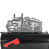 Vista 193 de Hobby, Recreation and Career Style Metal Powder Coated Mailbox Topper (Tent Camping, Matte Black)