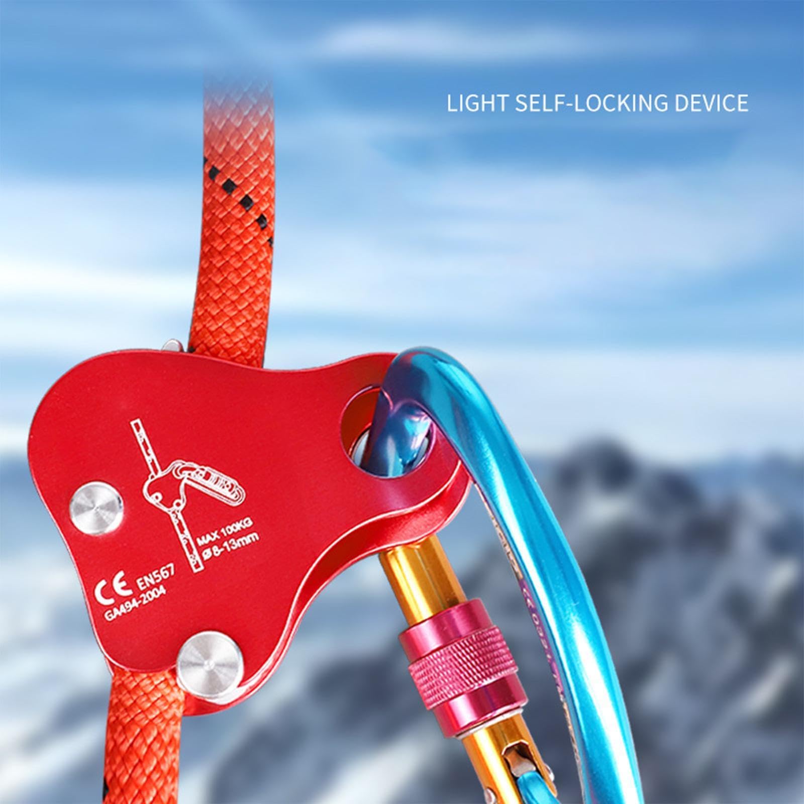 Dispositivo de Anticaídas para Escalada con Cuerda, Ideal para Arboristas Y Montañismo en Descenso.