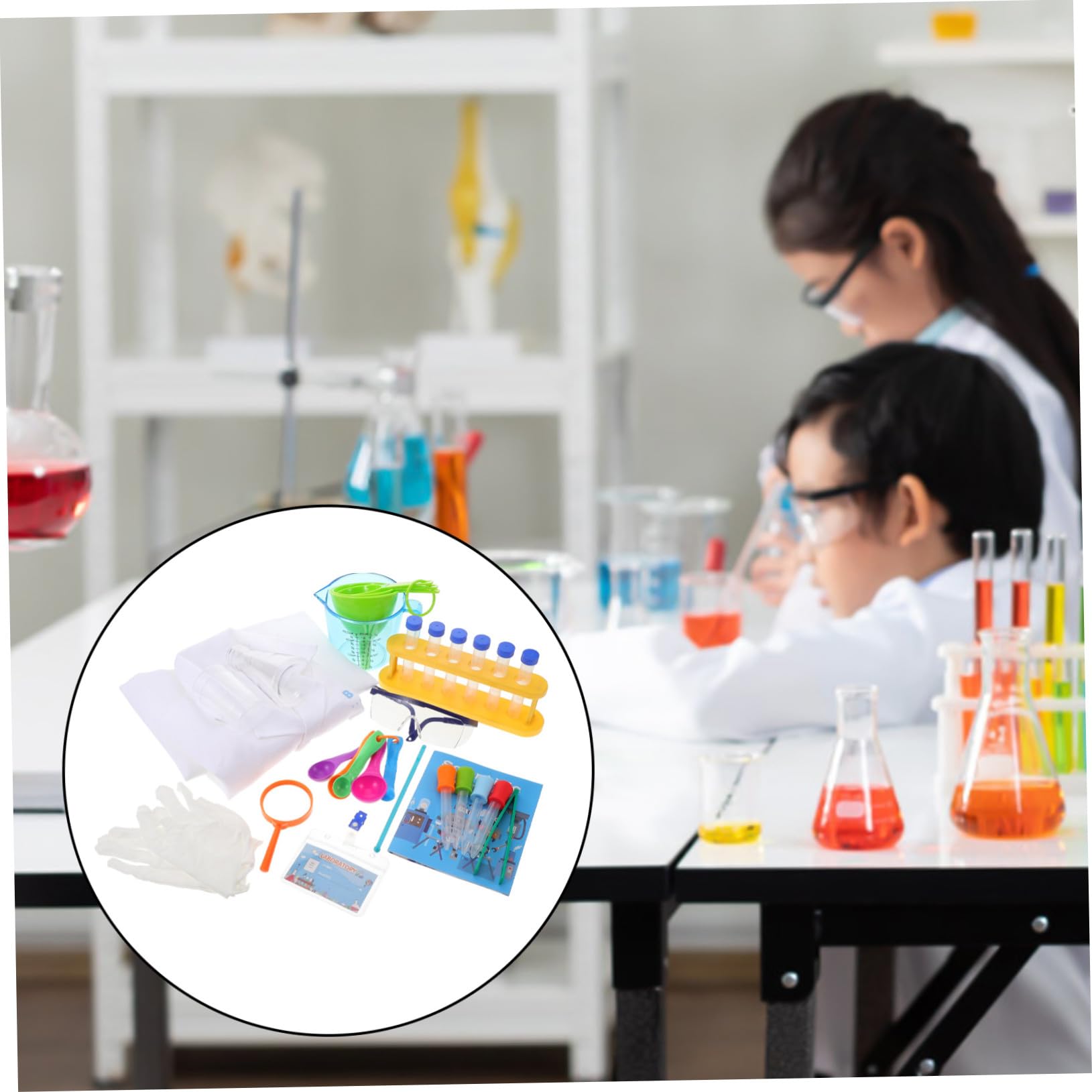 Gatuida Kit Expériences pour Garçon Fille Ensemble Activités De Chimie De Laboratoire pour Garçon Fille