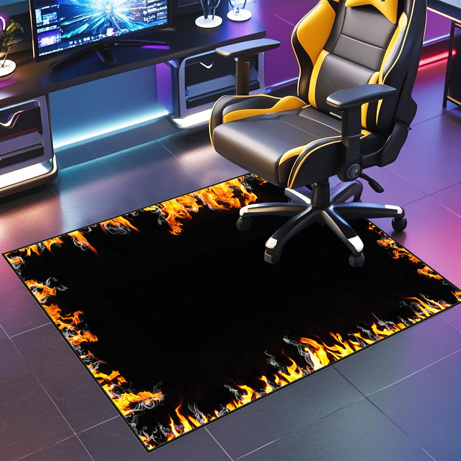 JaevKwzy Office Chair Mat for Hardwood & Carpet Floors Floor Protector for Home Office Heavy Duty Desk Chair Mat for Rolling Chairs 200 x 230 cm Easy Glide and No Curling Hard-Floor Chair Mats — image 1