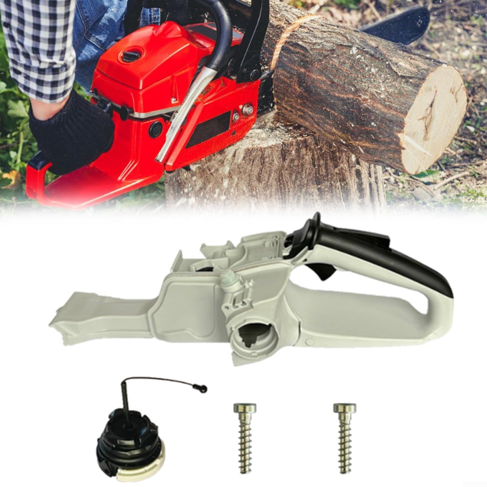 Kit de tanque de combustible de mango trasero para motosierras MS291 MS271 MS261, piezas de repuesto de plástico a prueba de fugas con tapa y filtro para tareas de corte de madera al aire libre