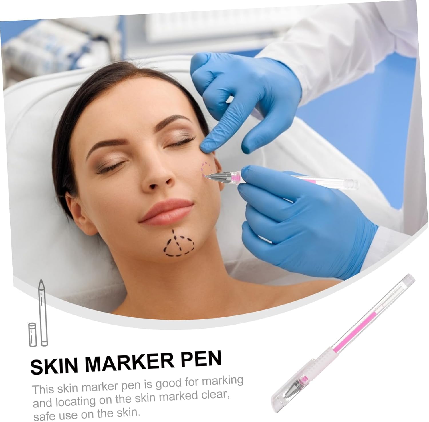 1Set Tattooing Pen Tool Mapping for Precise Body Art Positioning Easy Grip Design for Eyebrow and Lip Stenciling for Tattoo Artists and Makeup